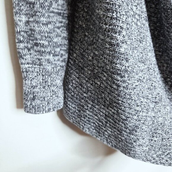 Gap Black White Open Drape Front Knit Cotton Cardigan Sweater Women's Size Small - Picture 3 of 7